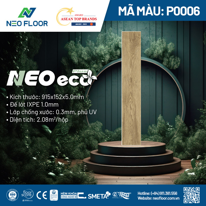 Neo Eco Plus P0006 - Sàn Đá Công Nghệ SPC Neo Floor - Công Ty Cổ Phần Neo Floor